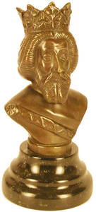 Szent Lszl, mrvnyon Bronz szobor kisplasztika