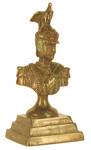 Bronz kisplasztika-szobor:Vilmos csszr mellszobor, kicsi