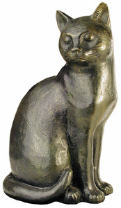 Bronz szobor kisplasztika llatfigurk Macska, nagy, l