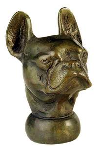 Botfog angol bulldog fejjel Bronz szobor kisplasztika botfog, botfogk