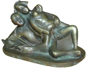 kisplasztika-szobor:Erotikus nagy, japn, n - frf