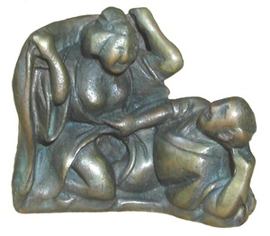 kisplasztika-szobor:Erotikus kicsi, japn, n - frf