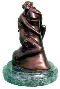 kisplasztika-szobor:N, fallosszal, mrvnyon