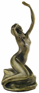 Nyjtzkod Bronz szobor kisplasztika: ni brzols figurk