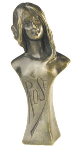 Rose Bronz szobor kisplasztika: ni brzols figurk