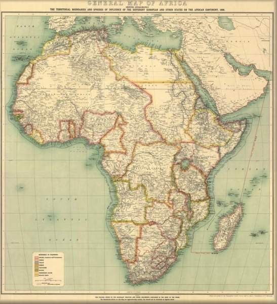 Antik trkp nyomatok:Afrika 1909 trkp reprint 