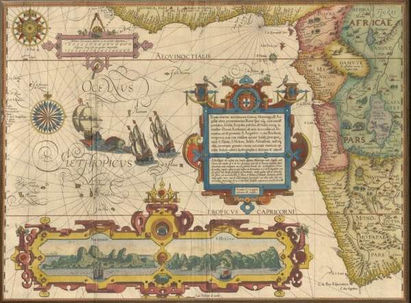 Antik rgi trkp nyomatok:Nyugat-Afrika 1596 reprint trkp 