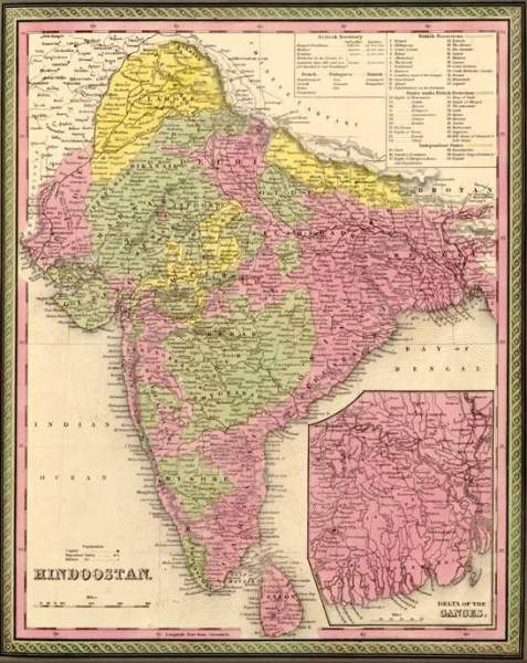 Antik rgi trkp India 1849 reprint trkp
