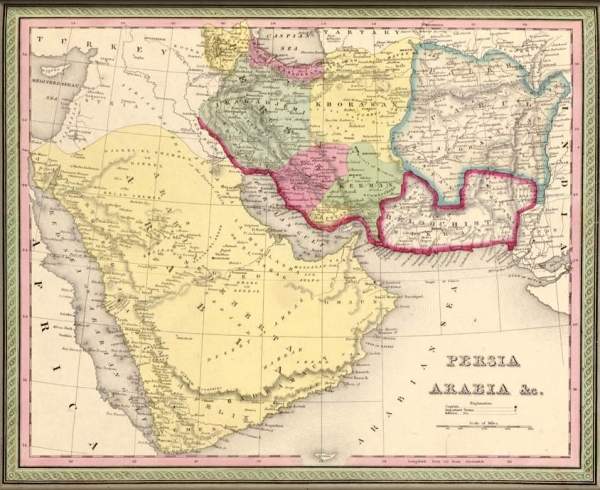 Antik rgi trkp Perzsia 1849 reprint trkp
